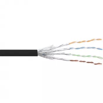 InLine Patchkabel S/FTP PiMF Cat.6 schwarz AWG27 PVC CU 100m