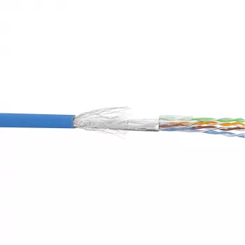 InLine Patchkabel SF/UTP Cat.5e AWG26 CCA PVC blau 100m