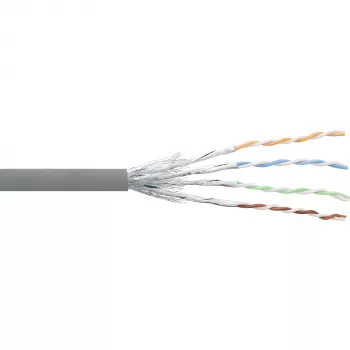 InLine Patchkabel S/FTP PiMF Cat.6 grau AWG27 PVC CU 100m