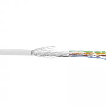 InLine Patchkabel SF/UTP Cat.5e AWG26 CCA PVC weiß 100 m
