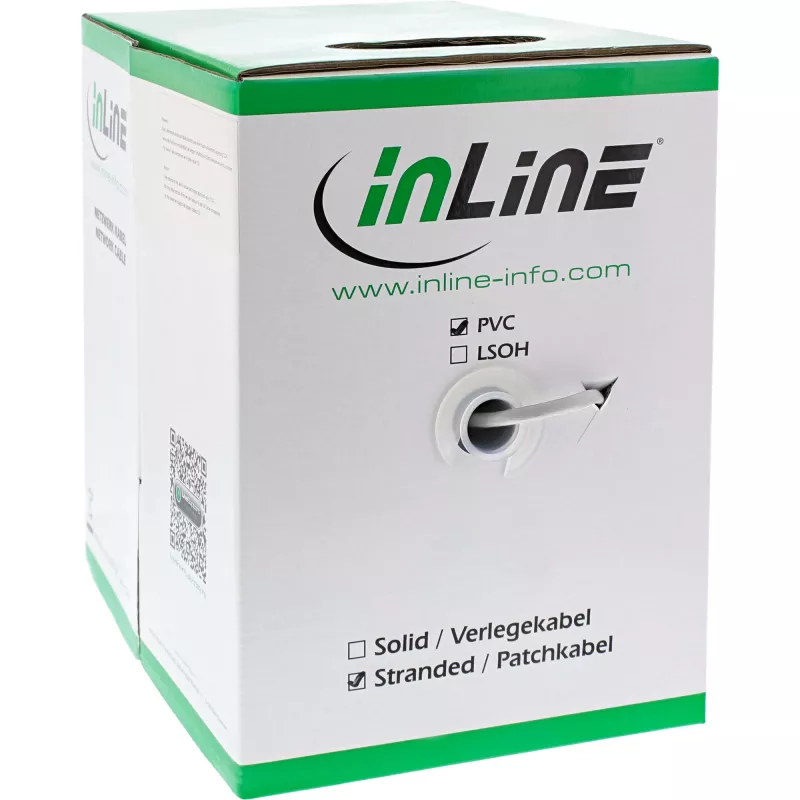 InLine Patchkabel SF/UTP Cat.5e AWG26 CCA PVC weiß 100 m