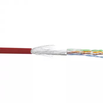 InLine Patchkabel SF/UTP Cat.5e AWG26 CCA PVC rot 100 m
