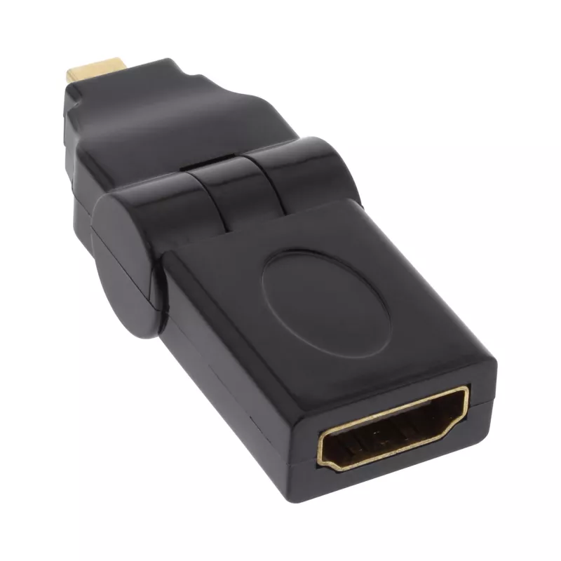 HDMI-Adapter Typ A Buchse / D Stecker schwenkbar vergoldet InLine 17690L