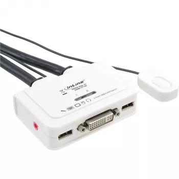 InLine KVM Switch 2 Port DVI-D USB mit Audio