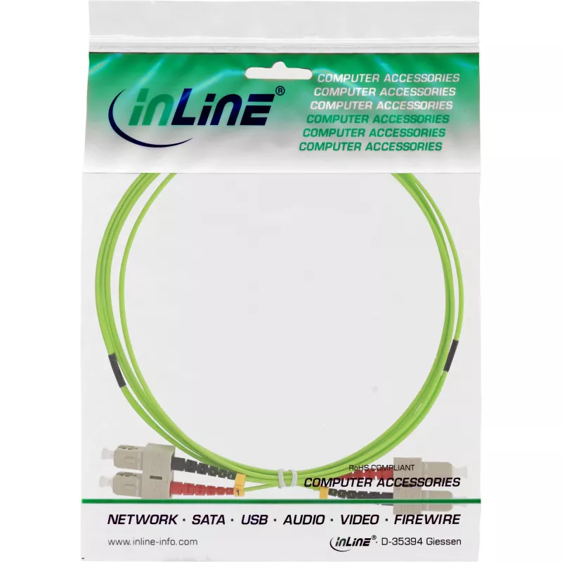 InLine Glasfaser-Duplex-Kabel SC/SC 50/125µm OM5 5m