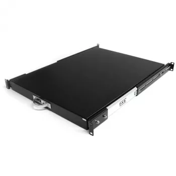 StarTech.com 1U Gleitende Server-Rack-Montage-Tastaturablage, 55lbs (25 kg), 22 Zoll (55 cm) tiefer Stahl-Auszug für 19-Zoll-AV-, Netzwerk-Geräterack