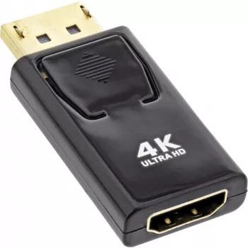 InLine Konverter DisplayPort Stecker / HDMI Buchse, 4K/60Hz, mit Audio