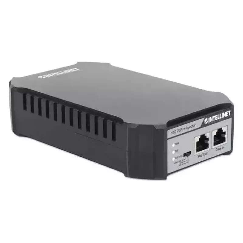 Intellinet 10G PoE++ Injektor, ein 95-W-Port, IEEE 802.3bt (4PPoE) konform, Metallgehäuse, Wandmontage-Option