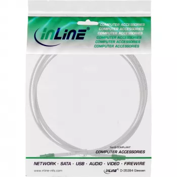 InLine Fiber Optical Simplex-Kabel FTTH LC/APC 8° zu LC/APC 8° 9/125µm OS2 2 m