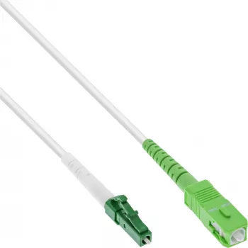 InLine Glasfaser-Simplexkabel, FTTH, LC/APC8° auf SC/APC8° 9/125µm OS2 1m