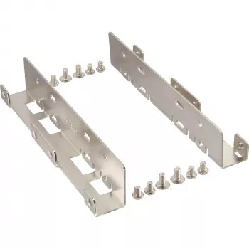 InLine Zwei 2,5-Zoll-HDD-/SSD- auf 3,5-Zoll-Einbaurahmen-Kit nur Halterung und Schrauben