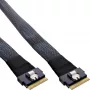 InLine schlank SAS-Kabel, SFF-8654 8X auf SFF-8654 8X, 48 Gb/s, 0,75 m