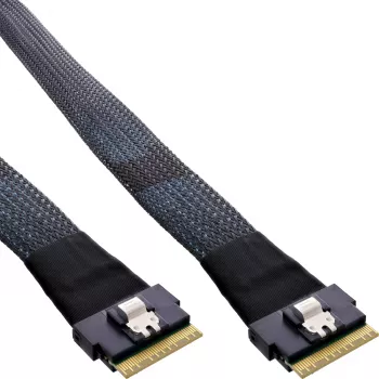 InLine schlank SAS Kabel, SFF-8654 8X auf SFF-8654 8X, 48 Gb/s, 1m