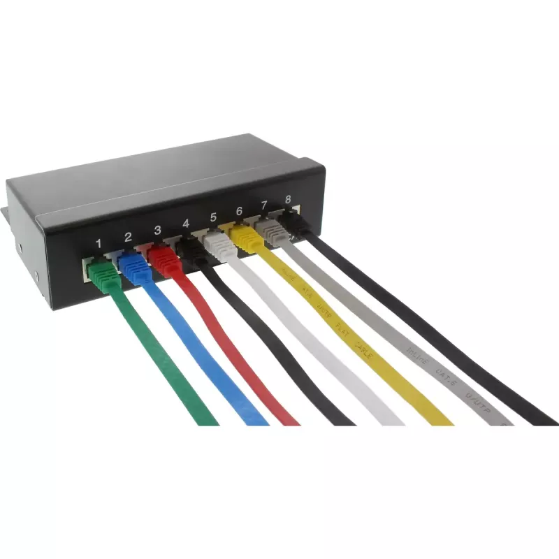 InLine Flaches Ultraslim-Patchkabel U/UTP Cat.6 Gigabit-fähig schwarz 5m