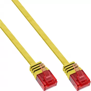 InLine Flaches Ultraslim Patchkabel U/UTP Cat.6 Gigabit-fähig gelb 7 m
