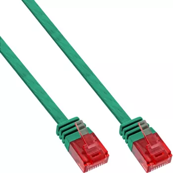 InLine Flaches, ultradünnes Patchkabel U/UTP Cat.6 Gigabit-fähig, grün, 2 m