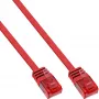 InLine Flaches Ultraflaches Patchkabel U/UTP Cat.6 Gigabit-fähig rot 2 m