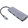 InLine USB 3.2 Gen.2 Hub, 4x USB-C + 3x USB-A, PD 100W, Aluminium, grau