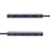 InLine USB 3.2 Gen.2 Hub, 4x USB-C + 3x USB-A, PD 100W, Aluminium, grau