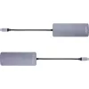 InLine USB 3.2 Gen.2 Hub, 4x USB-C + 3x USB-A, PD 100W, Aluminium, grau