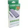 InLine USB 3.2 Gen.2 Hub, 4x USB-C + 3x USB-A, PD 100W, Aluminium, grau