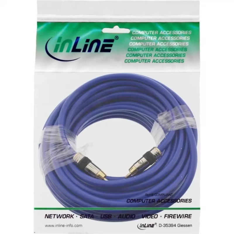 InLine Premium RCA Video & Digital Audio Kabel RCA Stecker / Stecker vergoldet 25m