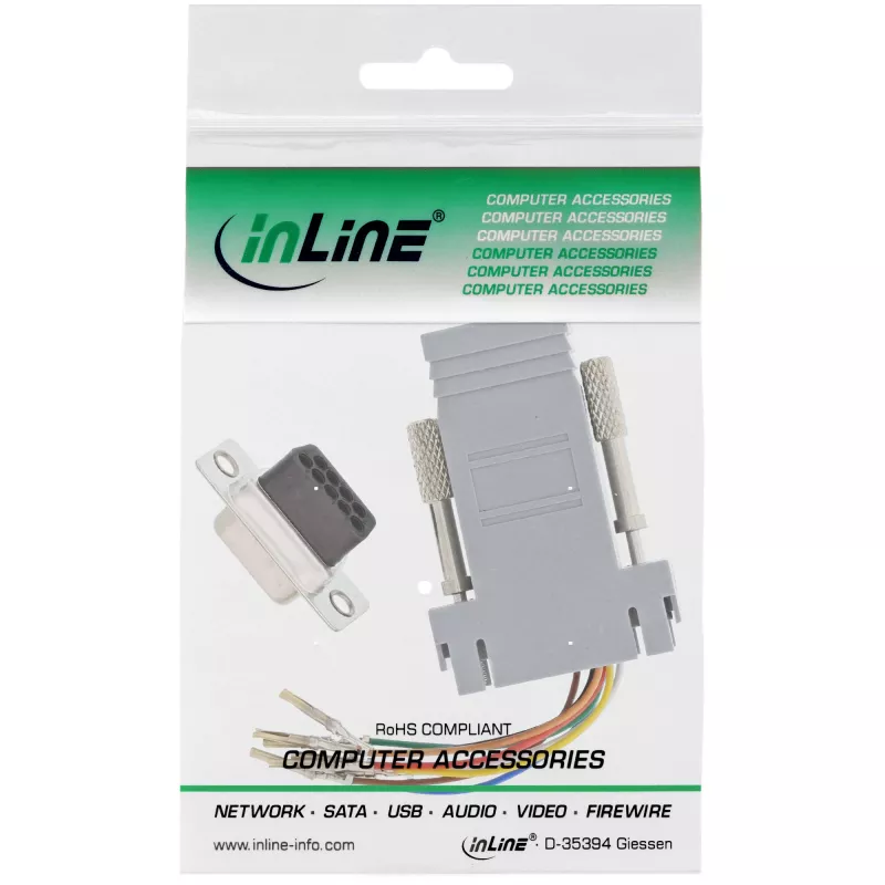 InLine Adapter 9 Pin Sub-D-Buchse auf RJ45-Buchse 68889B InLine