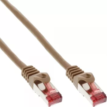 InLine Patchkabel S/FTP PiMF Cat.6 250MHz PVC Kupfer braun 25m