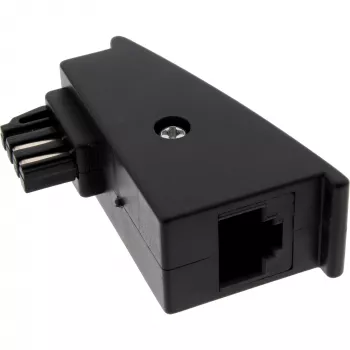 Adapter InLine TAE‑F Stecker auf RJ45 Buchse 8P2C für Fritzbox, schwarz