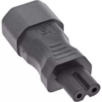 InLine Netzadapter IEC 60320 C14 auf C7, 3-poliger IEC-Eingang auf 2-polig