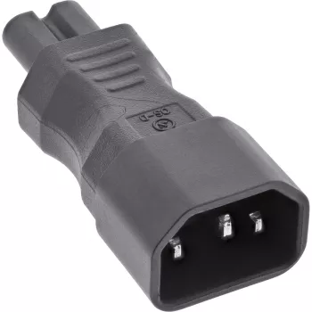 InLine Netzadapter IEC 60320 C14 auf C7, 3-poliger IEC-Eingang auf 2-polig