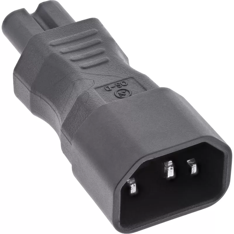 InLine Netzadapter IEC 60320 C14 auf C7, 3-poliger IEC-Eingang auf 2-polig
