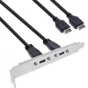 InLine Slotblech USB-C auf USB 3.2 Frontpanel Key-A intern, 0,5 m