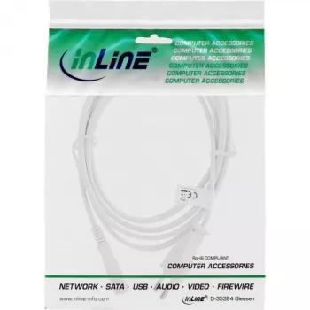 InLine power Kabel, Euro male / Euro8 male, weiß, 1,5m