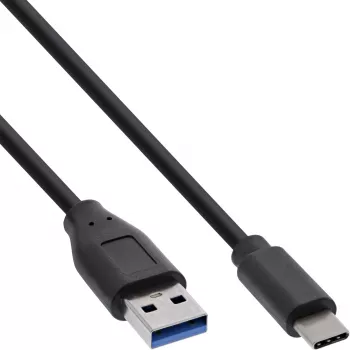 InLine 40 St. Bulk-Pack USB 3.2 Kabel, USB Type-C auf A Stecker, schwarz, 2 m