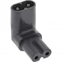 InLine Netzadapter IEC 60320 C8 / C7, aufwärts/abwärts abgewinkelt 2-polig