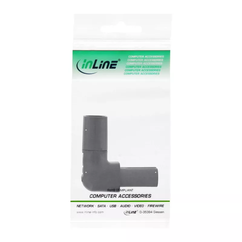 InLine Netzadapter IEC 60320 C8 / C7, aufwärts/abwärts abgewinkelt 2-polig