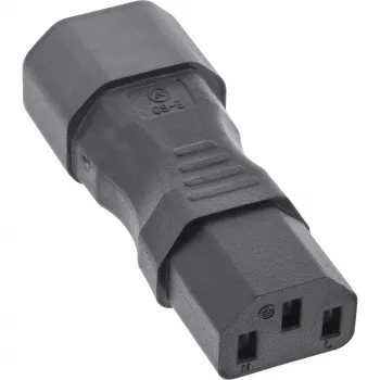 InLine Netzadapter IEC 60320 C14 auf C13, 3-polig, Kaltgerätestecker