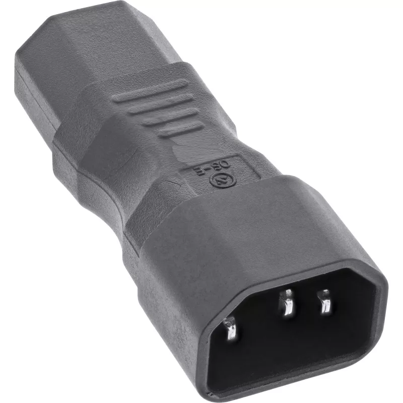 InLine Netzadapter IEC 60320 C14 auf C13, 3-polig, Kaltgerätestecker