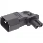 InLine Stromversorgungsadapter IEC 60320 C14 / C7, links/rechts abgewinkelt, 3-polig auf 2-polig