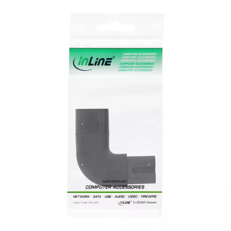 InLine Netzadapter IEC 60320 C8 / C7, links/rechts abgewinkelt 2-polig
