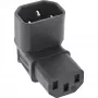 InLine Netzadapter IEC 60320 C14/C13, nach oben/unten abgewinkelt, 3-polig. IEC-Gerät