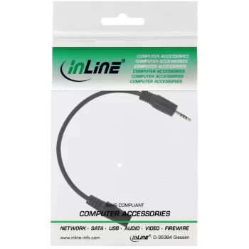 InLine Audio-Adapterkabel 4 Pin 2,5 mm Stecker / 4 Pin 3,5 mm Buchse 0,2 m