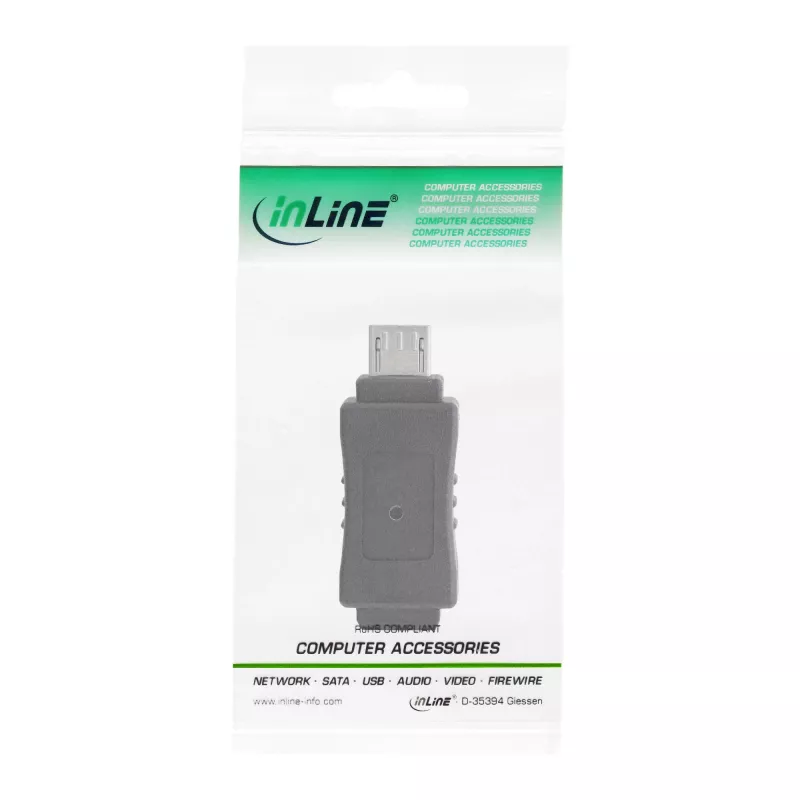 InLine Micro-USB-Adapter Micro-B Stecker / Mini-USB 5 Pin Buchse