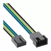 InLine Lüfterkabel-Verlängerung 4pin Molex Stecker/Buchse 0,30m