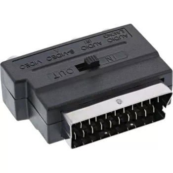 InLine Scart Adapter Scart Stecker / 3x RCA und S-VHS Video Ein-/Ausgang