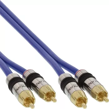 InLine Premium RCA Audiokabel 2x RCA Stecker/Stecker vergoldet 0,5 m