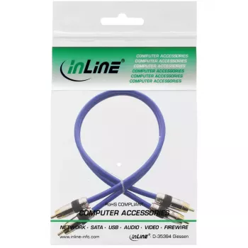 InLine Premium RCA-Audiokabel 2x RCA Stecker/Stecker vergoldet 20m