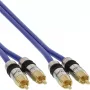 InLine Premium RCA-Audiokabel 2x RCA Stecker/Stecker vergoldet 20m