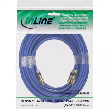 InLine Premium RCA Audiokabel 2x RCA Stecker / Stecker vergoldet 10 m